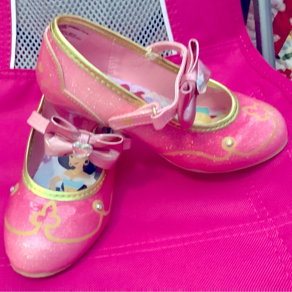 *Dress Shoes* Disney Princess Costume pink & gold patent Sz 11
